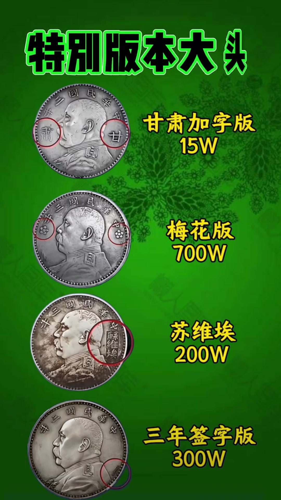 大头币的价格(大头币多少钱一个)